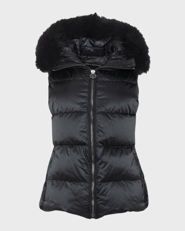 Apres-Ski Vest With Detachable Toscana Lamb Shearling Hood Tr