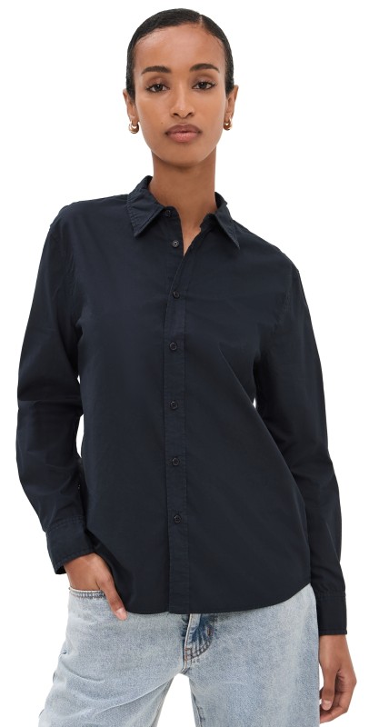 Nili Lotan Raphael Classic Shirt Midnight