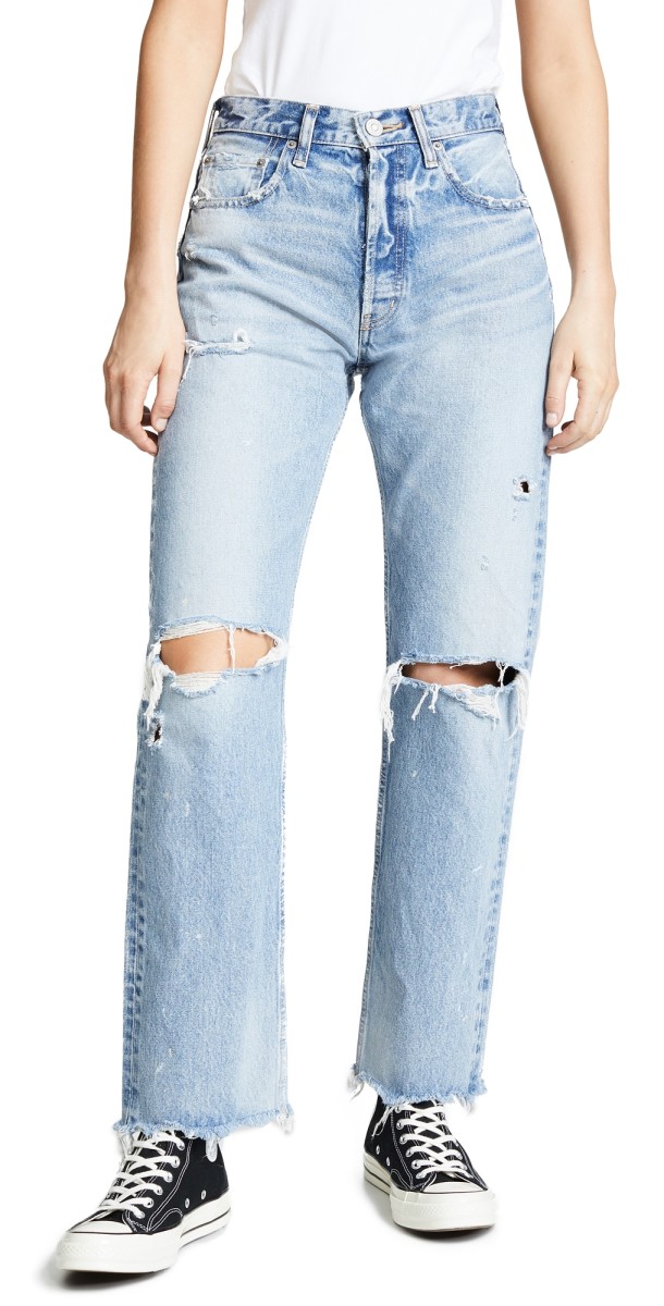 MOUSSY VINTAGE MV Odessa Wide Straight Jeans Blue
