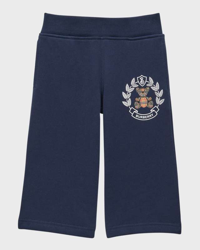 Boy's Aubrey Logo Crest-Print Sweat Pants, Size 6M-2