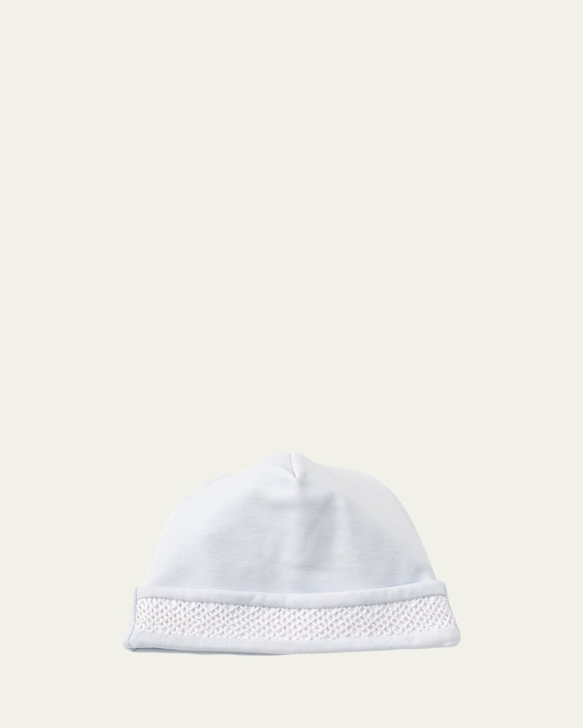Boy's Hand-Smocked Pima Cotton Baby Hat