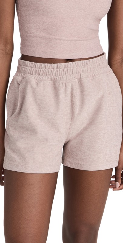 Beyond Yoga Spacedye Highwaisted Trek Shorts Chai