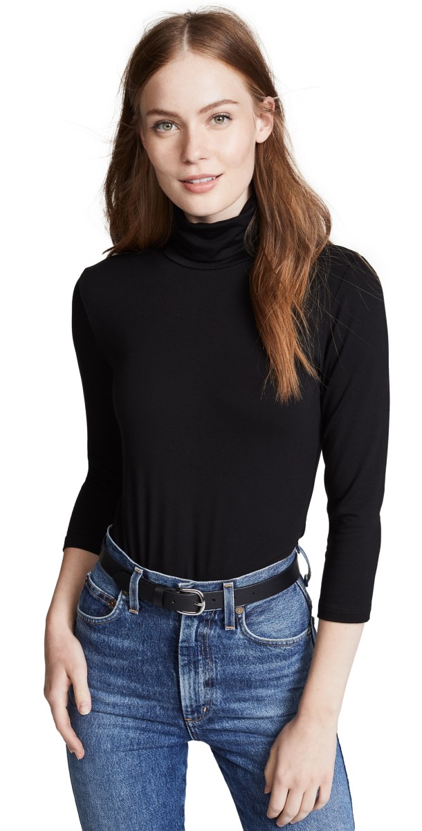 L'AGENCE Aja Turtleneck Black