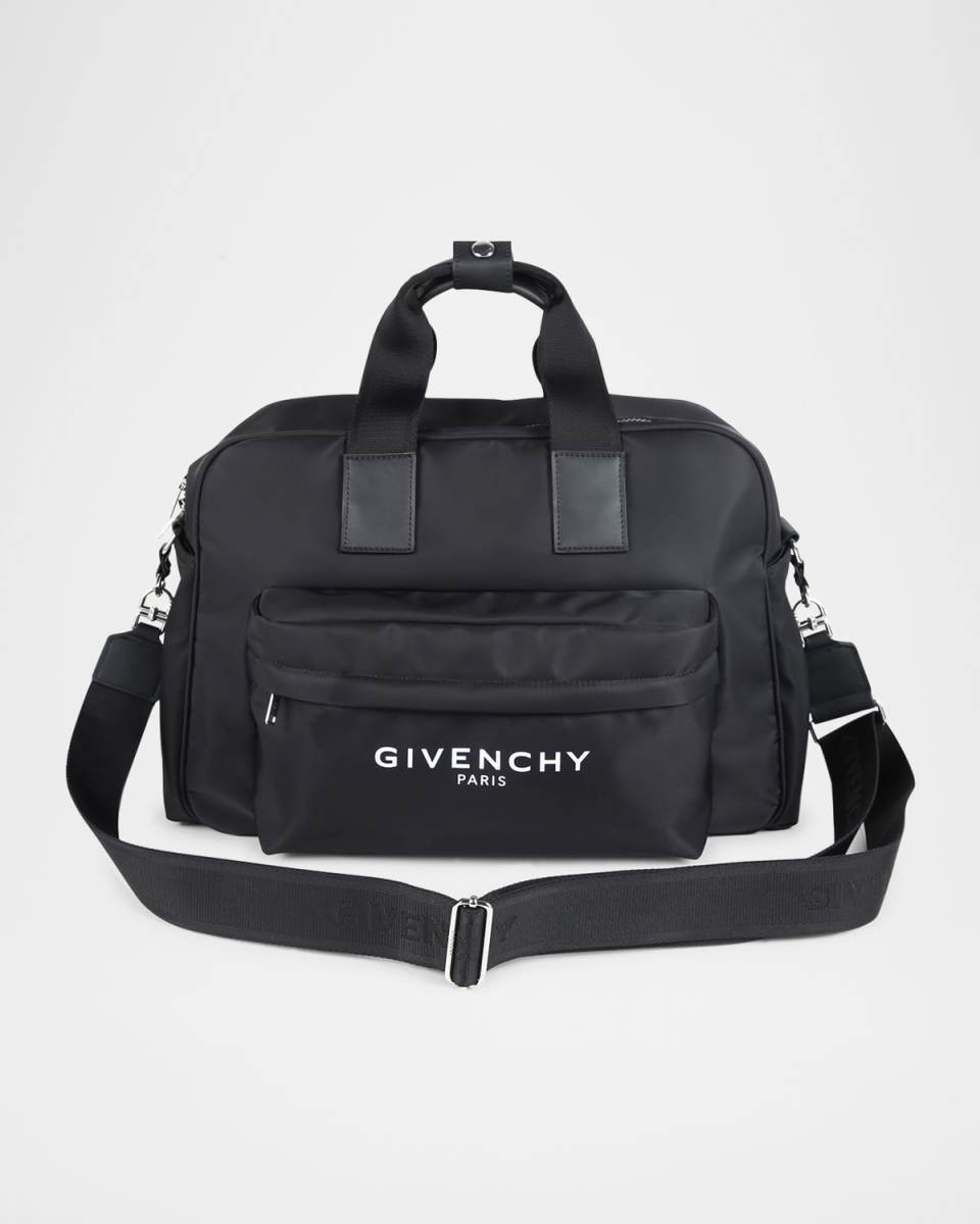 Logo-Print Cotton Diaper Bag