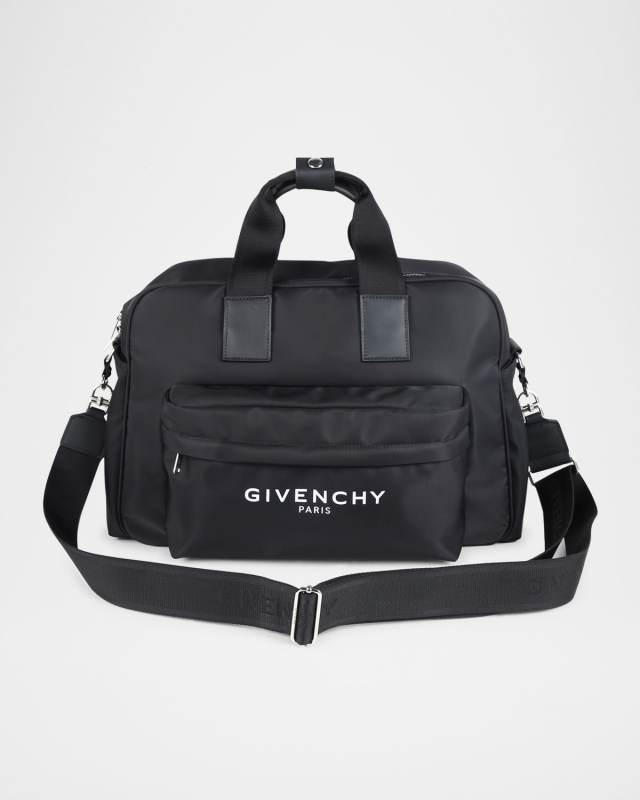 Logo-Print Cotton Diaper Bag