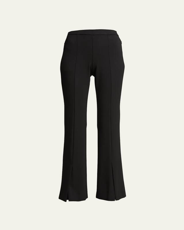 Demitria Flare Double-Knit Vented Pants