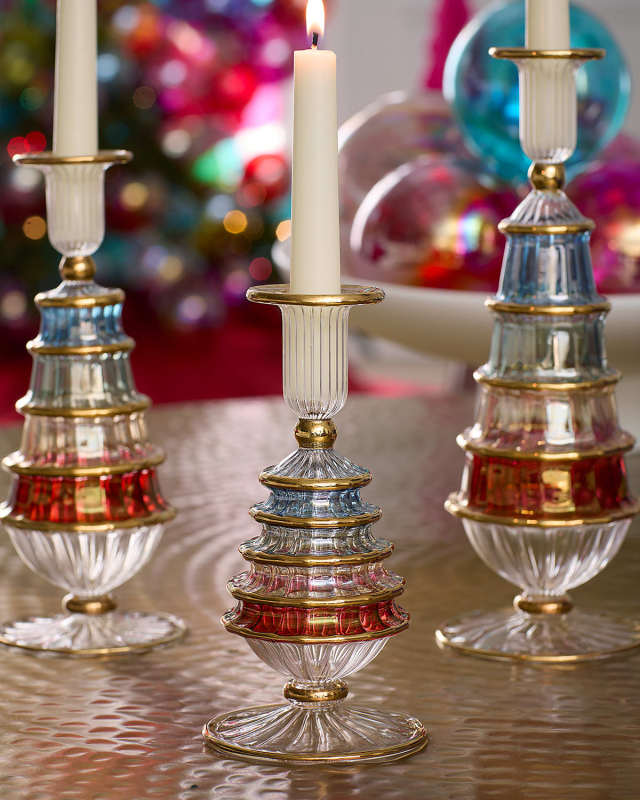 7" Small Christmas Tree Candle Holder