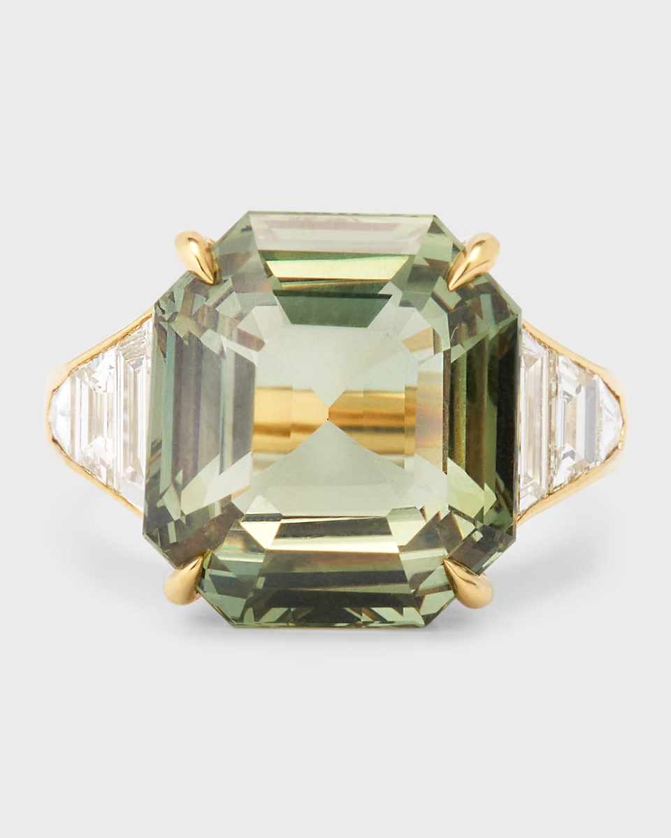 18K Ceylon Sapphire and Diamond Statement Ring, Size