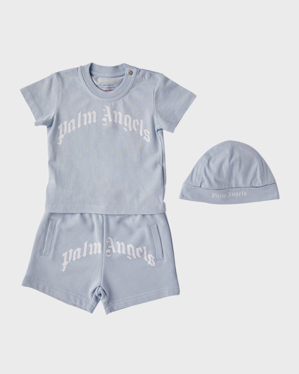 Boy's Logo-Print Three-Piece Gift Set, Size 3M-12