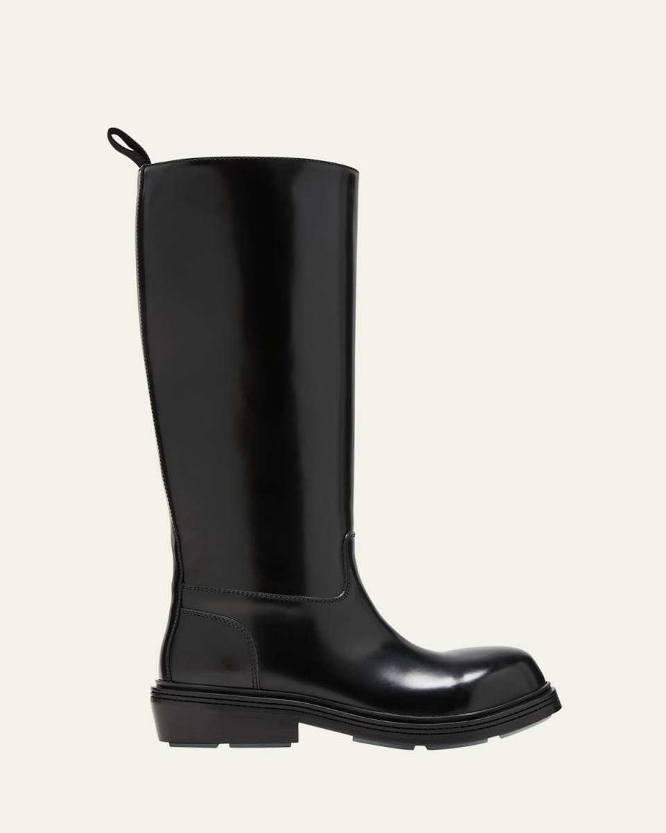 Leather Tall Fireman Boots