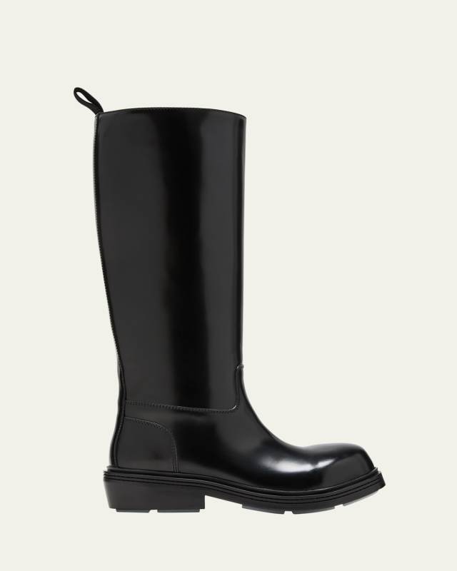 Leather Tall Fireman Boots