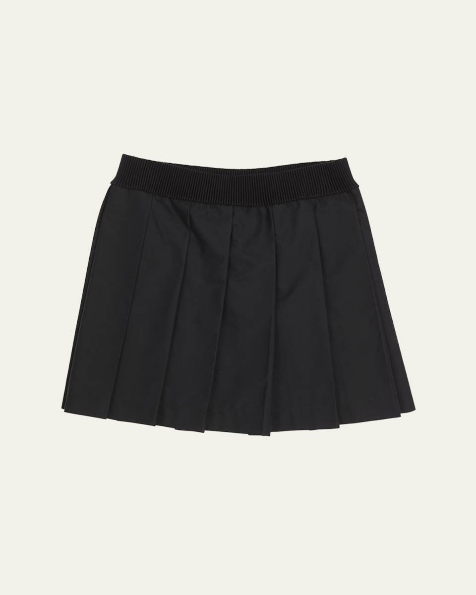 Girl's Logo Emblem Pleated Skirt, Size 4-6