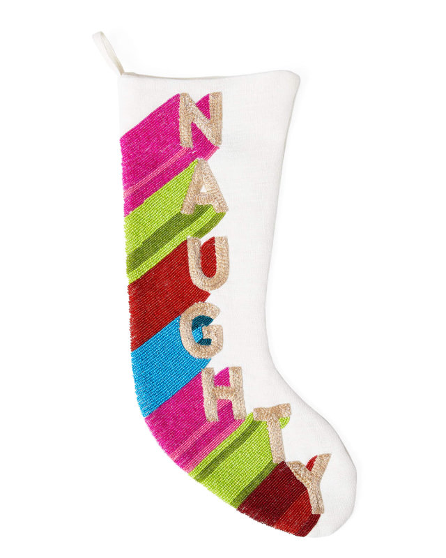 Naughty Embellished Stocking