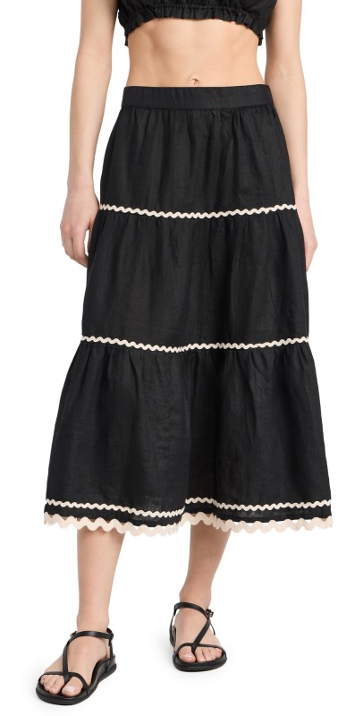 Birds of Paradisakena "C" Skirt Black