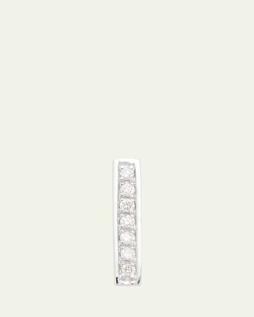 Small 14k Gold Diamond Bar Single Stud Earring
