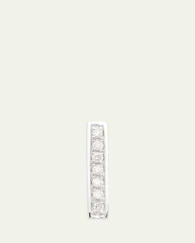 Small 14k Gold Diamond Bar Single Stud Earring