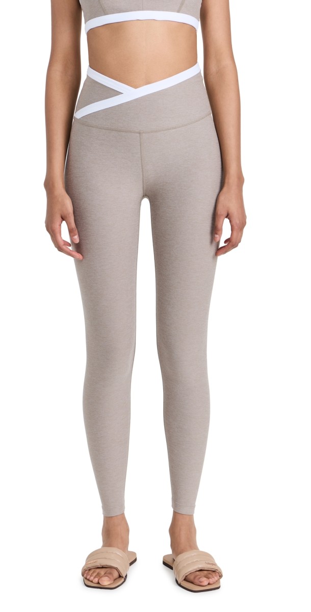 Beyond Yoga Spacedye Outlines High Waisted Midi Leggings Birch/Cloud White