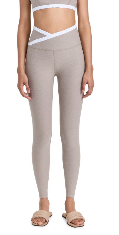 Beyond Yoga Spacedye Outlines High Waisted Midi Leggings Birch/Cloud White