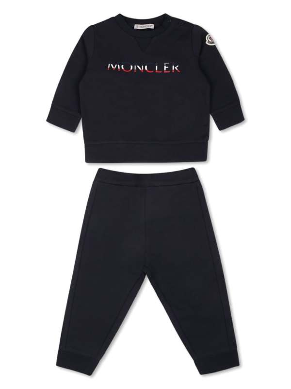 logo-print cotton tracksuit set