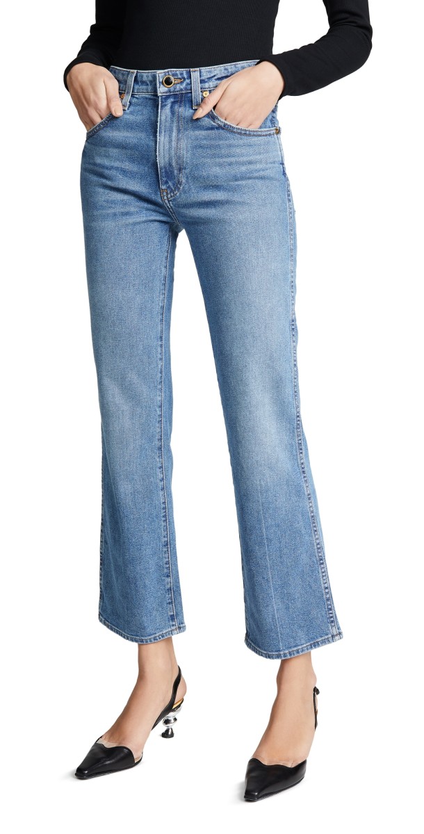 Khaite Vivian New Bootcut Flare Jeans Vintage Blue