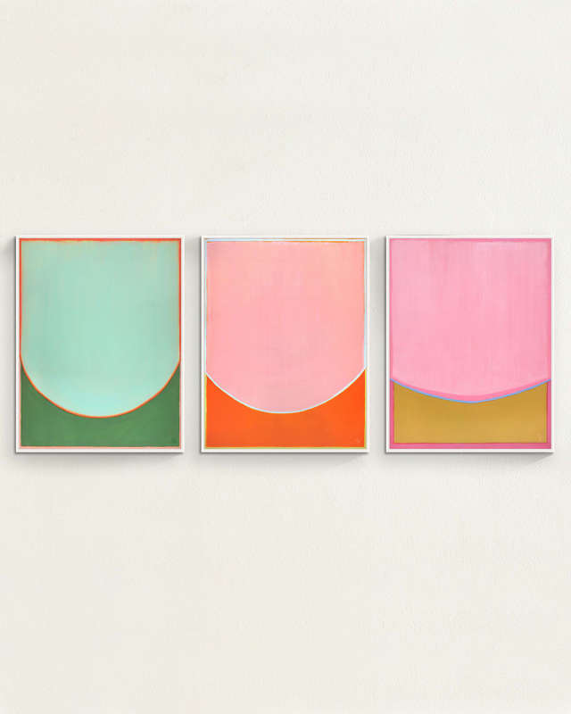 "Spring Blooms" Framed Giclees by Catherine Freshley, 31" x 40" - Set of 3