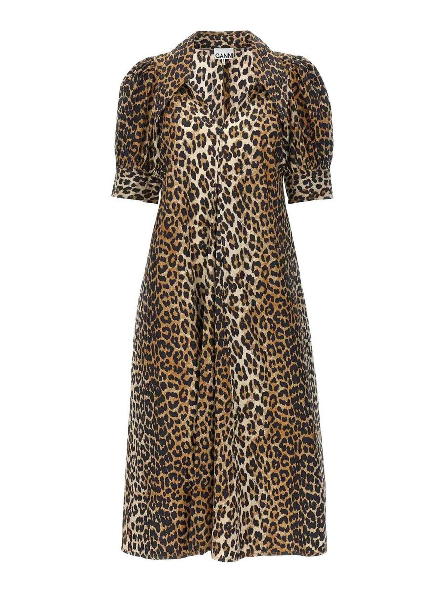 Ganni Robe Au Genou - Multicolore