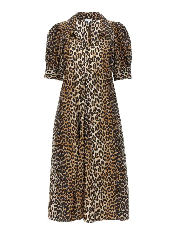 Ganni Robe Au Genou - Multicolore