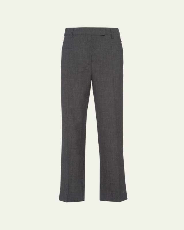 Zip Pocket Wool Trousers