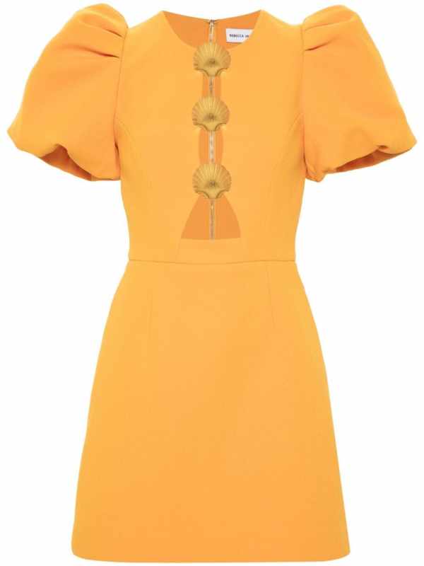 cut-out crepe mini dress