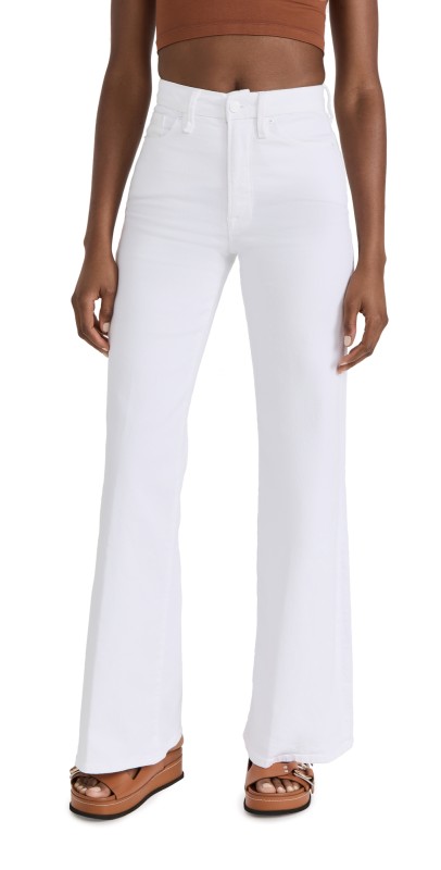 Good American Good Waist Palazzo Jeans White00
