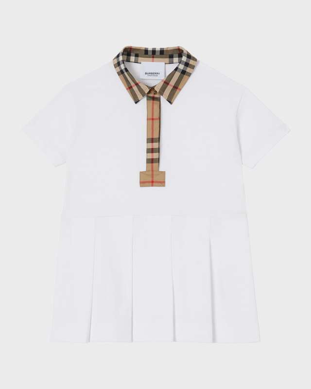 Girl's Sigrid Vintage Check Polo Shirt Dress, Size 12M-2