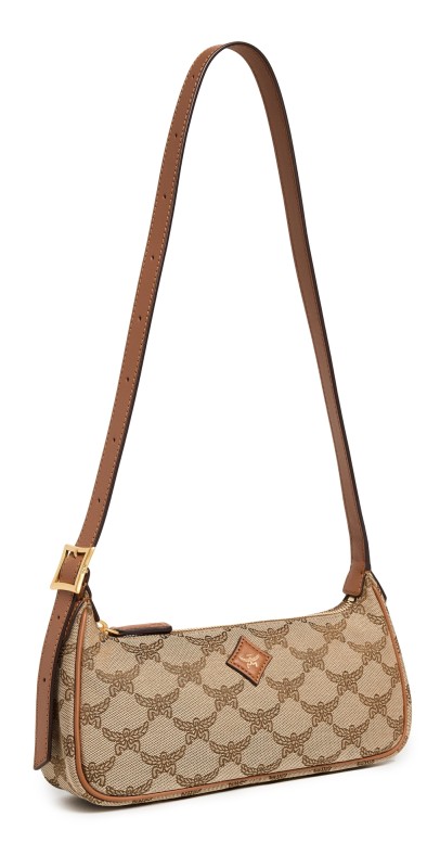 MCM Small Himmel FBR Shoulder Bag Beige
