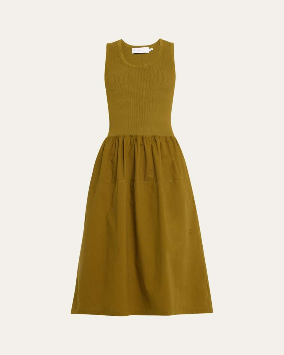 Malia Combo Drop-Waist Maxi Dress