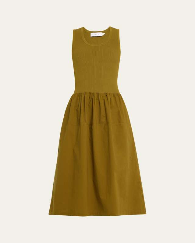 Malia Combo Drop-Waist Maxi Dress