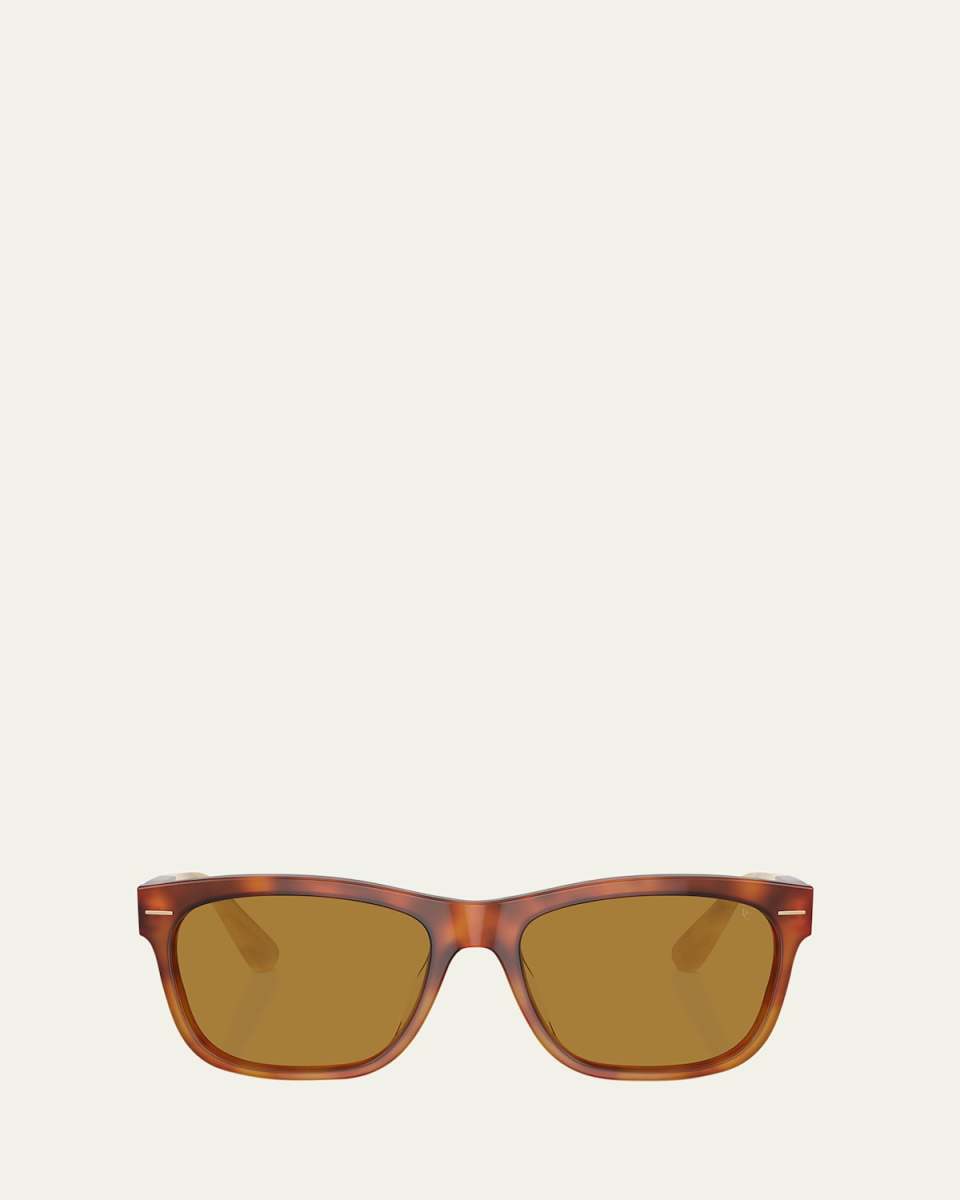 Two-Tone Acetate Square Sunglasses