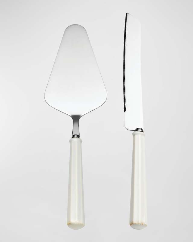 French Perle Scallop 2-Piece Dessert Set