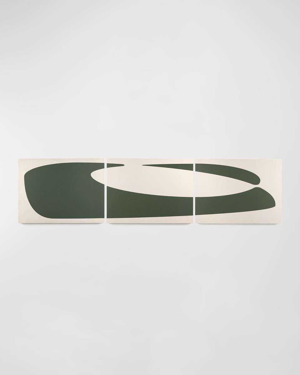 "Organic Curves II Triptych" Print by FH Art Studio