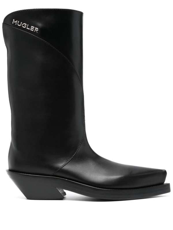 logo-lettering boots