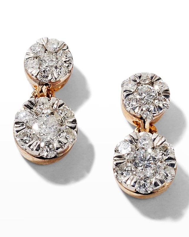 Diamond Burst Dangle Earrings