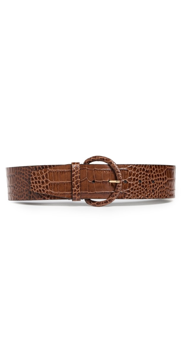 Anderson's Over Waist Mock Croc Leather Belt Black