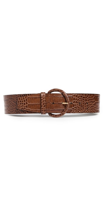 Anderson's Over Waist Mock Croc Leather Belt Black