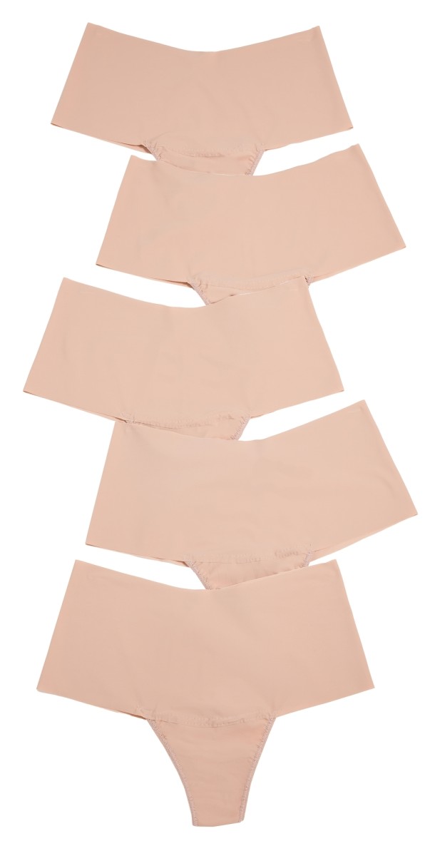 Hanky Panky Breathe High Rise Thong 5 Pack Taupe