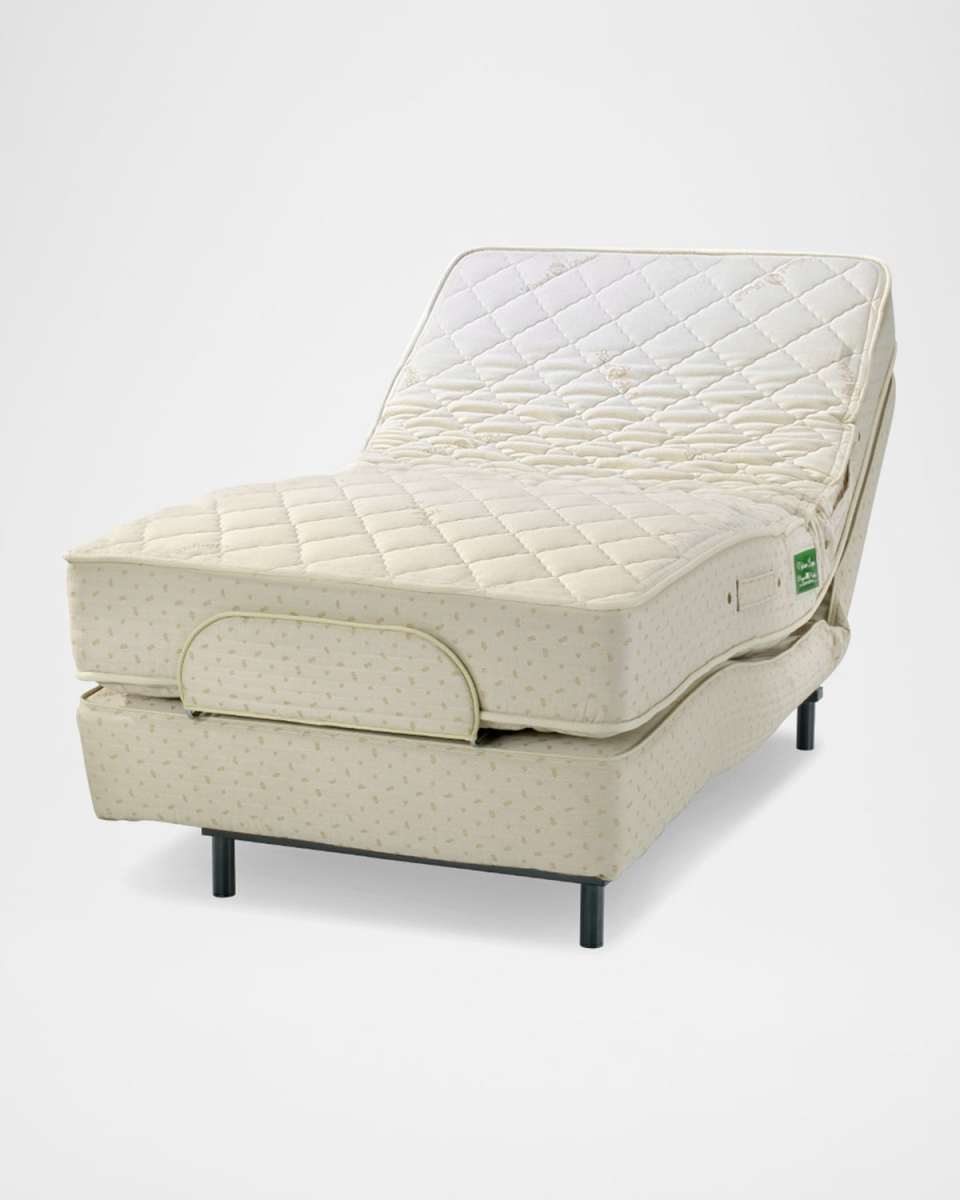 Nature Luxe Ultra Plush Latex Quilt-Top Mattress w/Adjustable Bed Bas