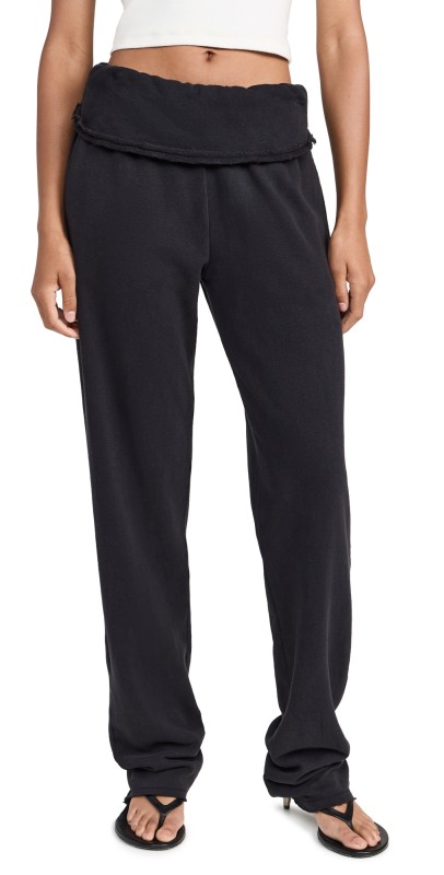 Sami Miro Vintage Fold Over Sweatpants Black