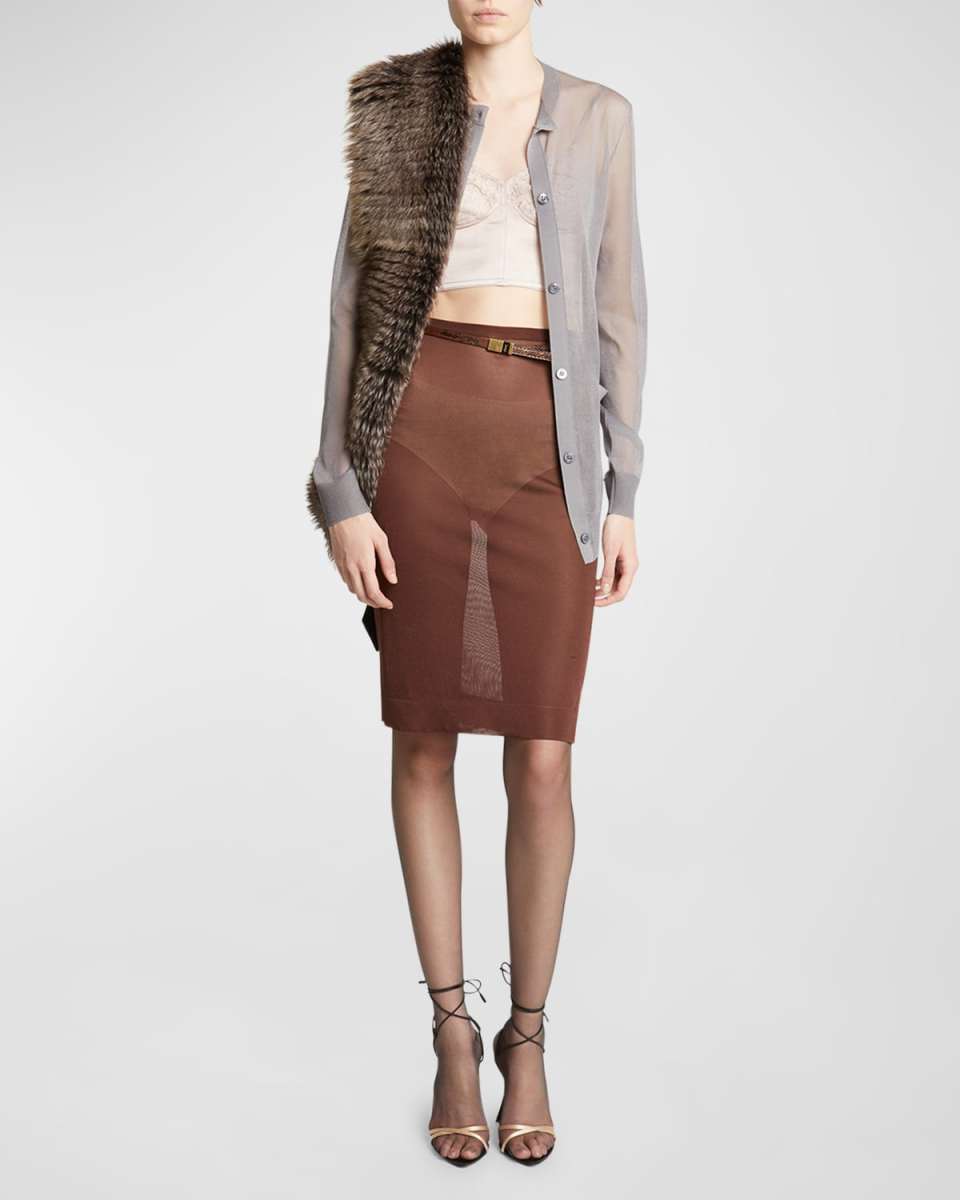 Lamb Fur & Cashmere Scarf