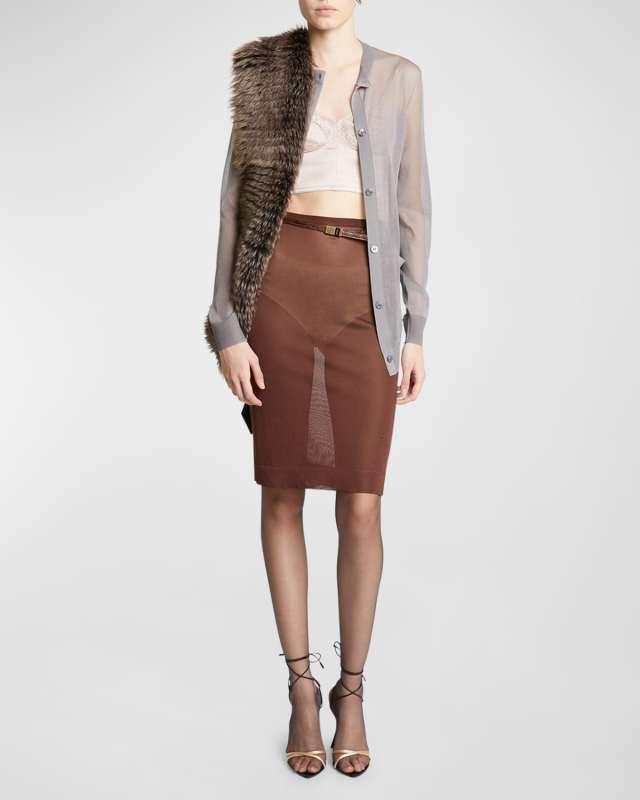Lamb Fur & Cashmere Scarf