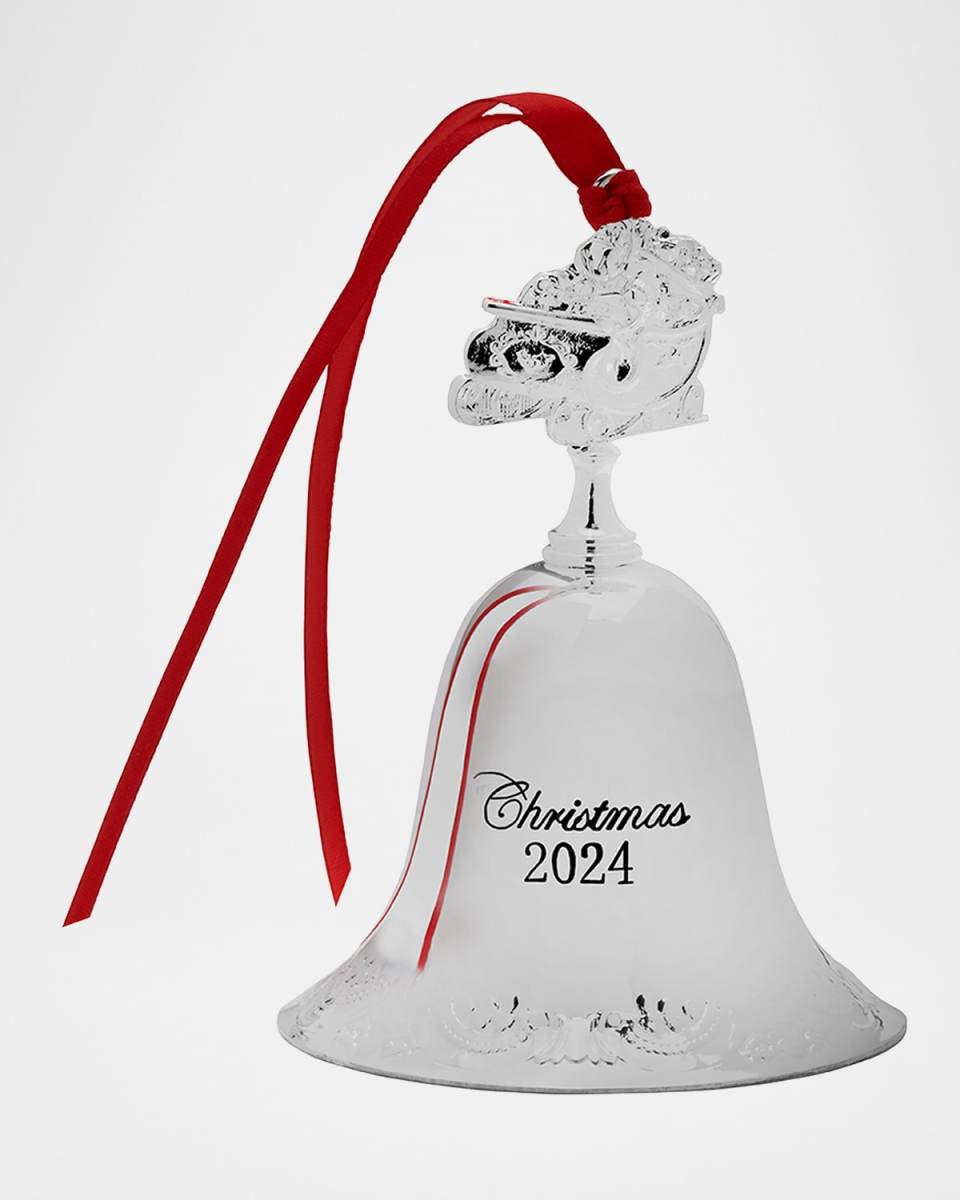 2024 Grande Baroque Bell Silver-Plated Christmas Ornament, 30th Edition
