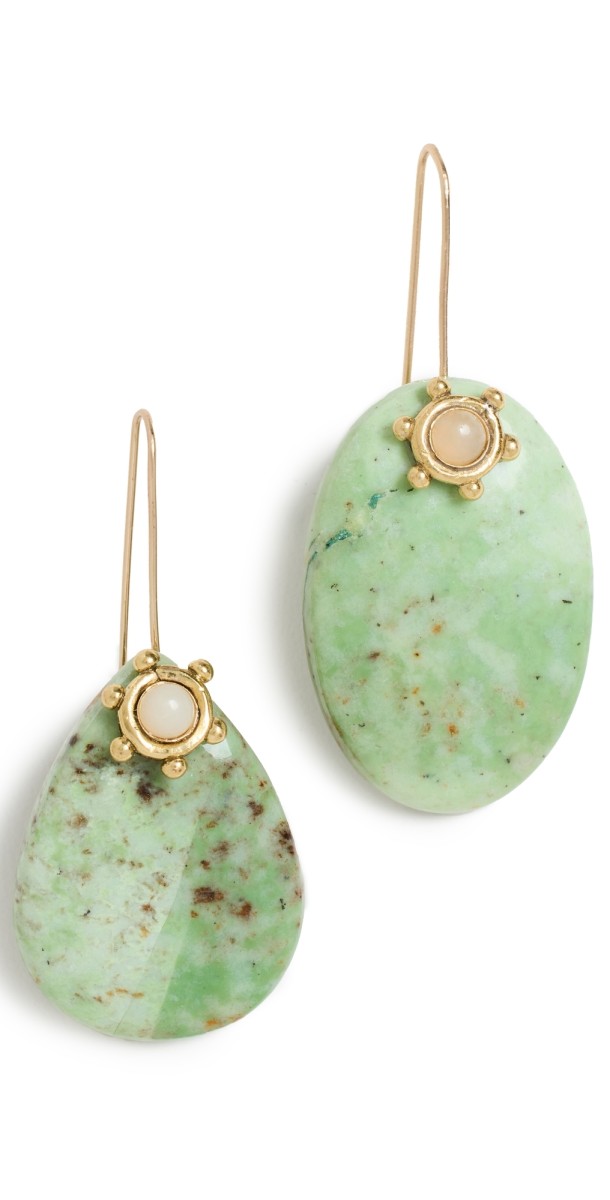Ulla Johnson Stone Drop Earrings Green Turquoise