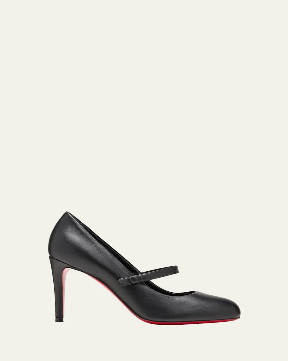 Leather Mary Jane Red Sole Pumps