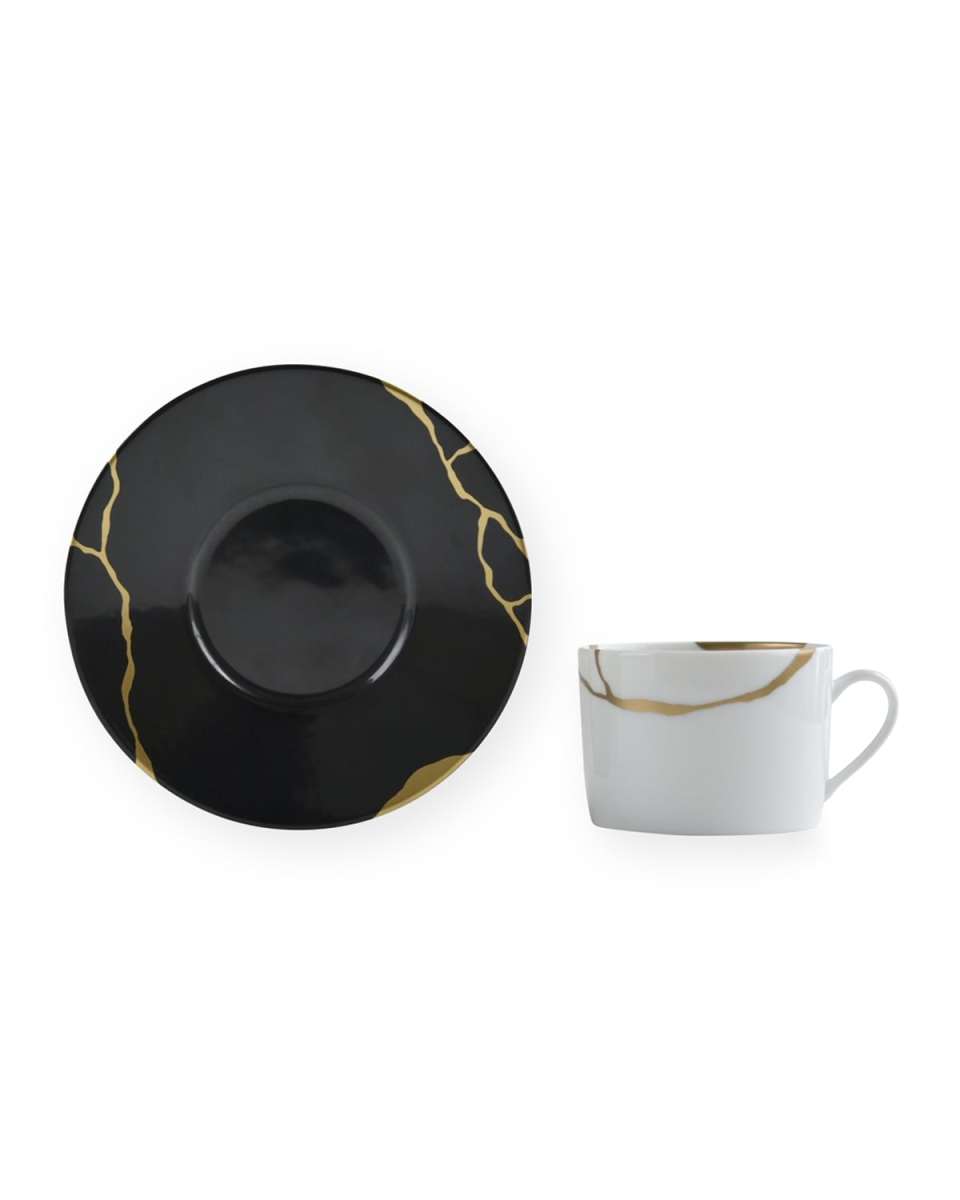 Kintsugi Charbon Tea Saucer Only